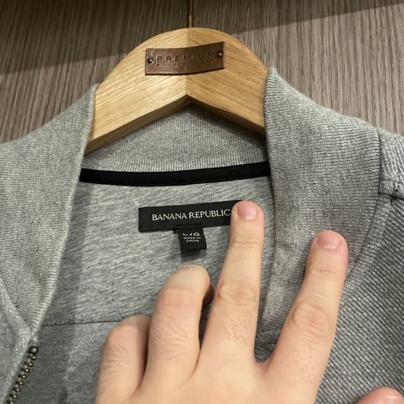 Banana Republic - Grey Zip Jacket - L - Picture 5 of 7